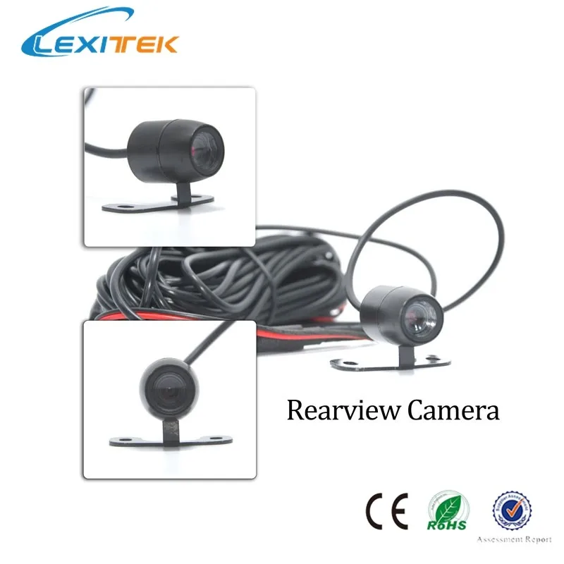 Lexitek D12 4_17.3 inch Dual channel Full HD Car Black Box built-in rear view blue mirror