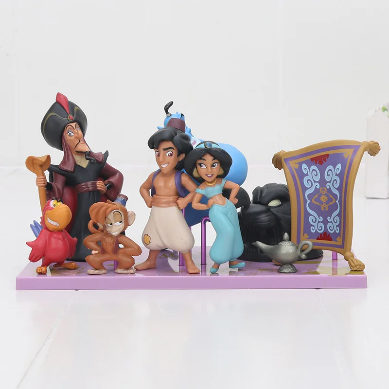 

9pcs/lot Aladdin and the magic lamp Figurine pvc action figure toys