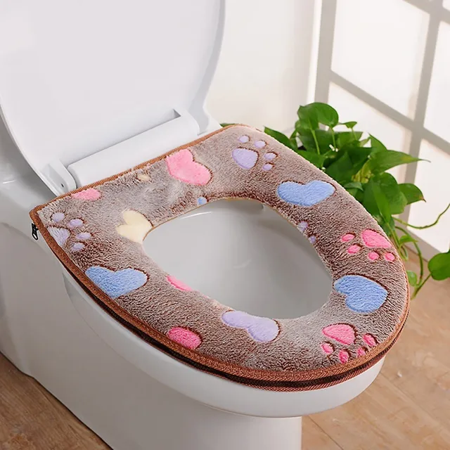 Bathroom Toilet Seat Cover Soft Thickened Cat Paw Toilet Cushion