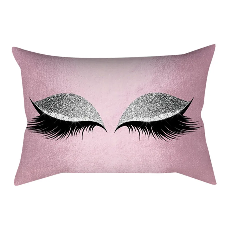 Hot Pink Golden Lash Out Soft Velvet Cushion Cover 30x50cm Marble Pillow Cover Bedroom Sofa Decoration Pillow Cases Cushion#3D24 (1)