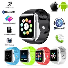 Herren Armbanduhr A1 Bluetooth Smart Uhr Sport Pedometer mit SIM Kamera Smartwatch für iphone Samsung Smartwatch