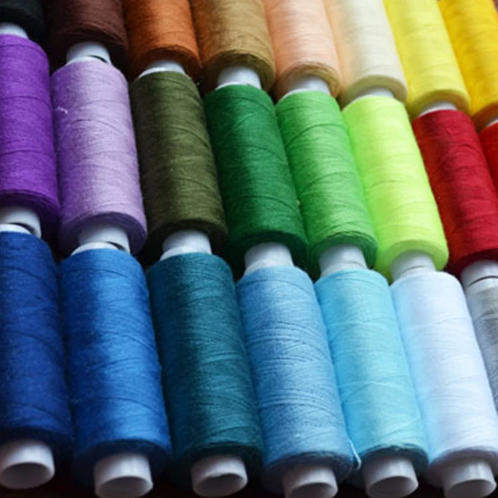 

30 Roll All Purpose Sewing Thread Hand Craft Spool Professional Machine Industrial Assortment Coil Solid DIY Strong 250 Yard