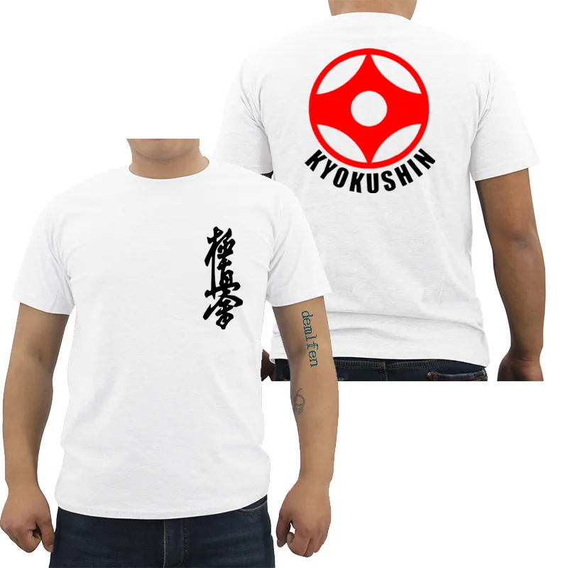 Свободные черные мужские футболки Homme Tees Kyokushin Karate Masutatsu Oyama Japan Custom Мужская