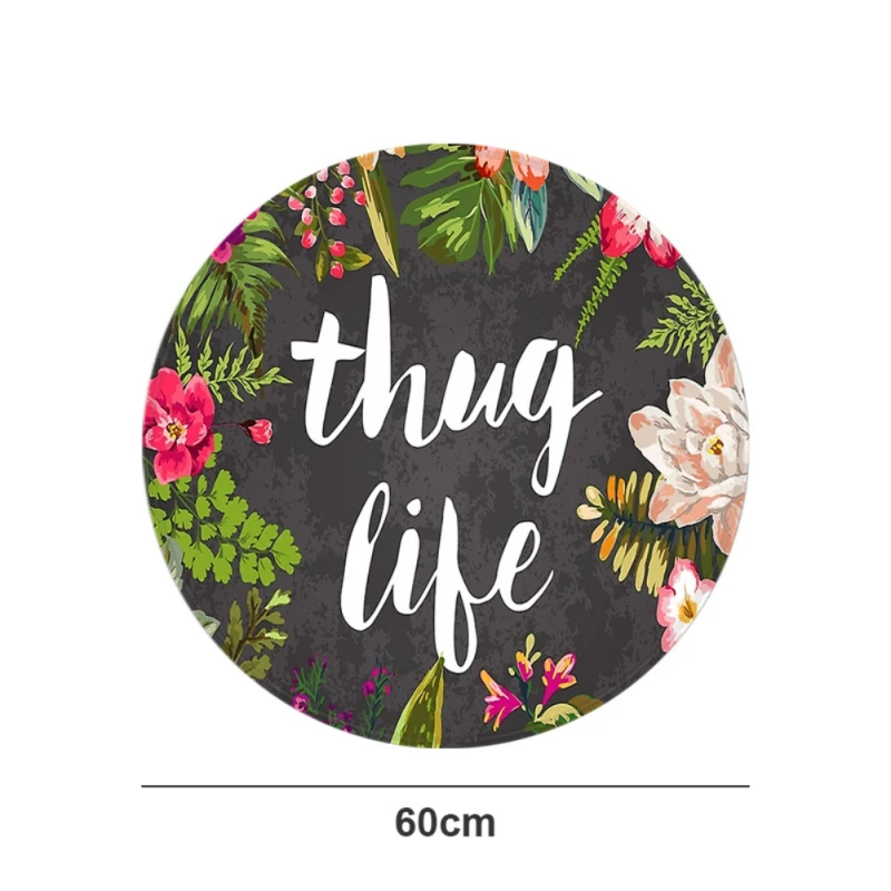 Thug Life Series напечатанный круглый небольшой коврик у двери входной коврик коврики ковры абсорбирующие губки нескользящая резиновая подложка персональный