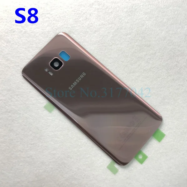 Задняя крышка аккумулятора samsung для samsung Galaxy S8 g950 SM-G950F G950FD S8 Plus S8+ G955 SM-G955F G955FD задняя крышка из стекла - Цвет: S8 Pink