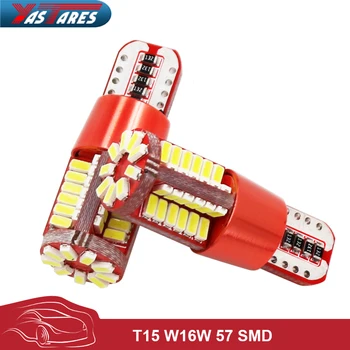 

T10 W5W 194 White Canbus OBC Error Free Car Bulb LED Light Interior Map Read Door License Plate Auto lamps 4014 SMD 57 Chips 12V