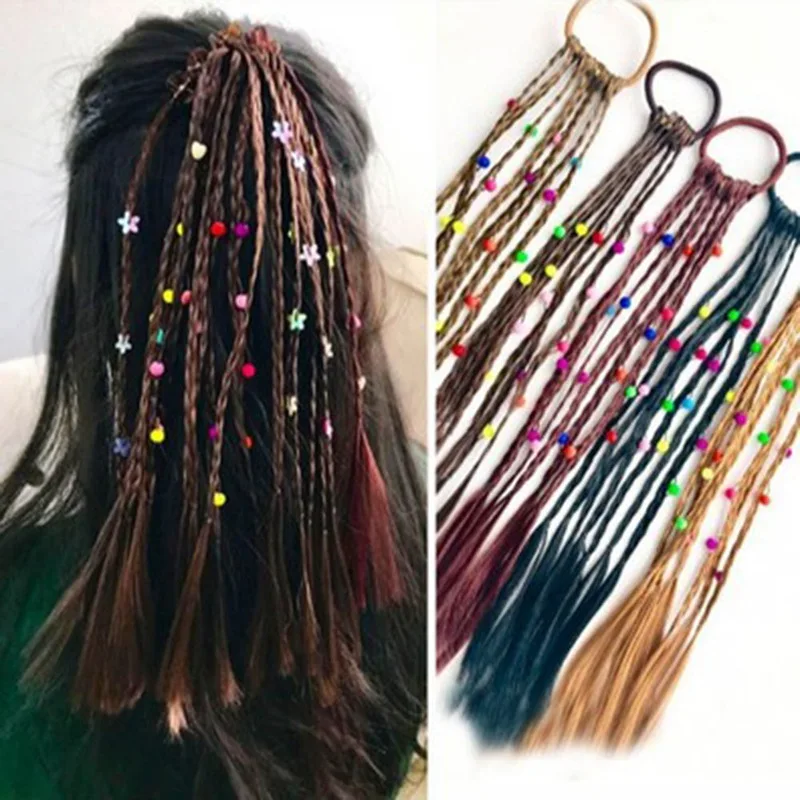 1pc-Fashion-Children-Wig-Braids-Multi-color-Mini-Clip-Kids-Elastics-Hair-Bands-Girl-Hair-Accessories