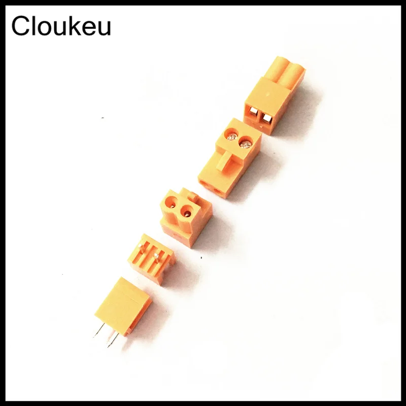 

Orange HT3.96 2P Straight pin Connecting terminal HT3.96-2PV Connector Plug+Socket 10Sets