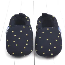 Детские кроссовки с принтом звезды для новорожденных; нескользящая Мягкая подошва; обувь для малышей; детская обувь; A20