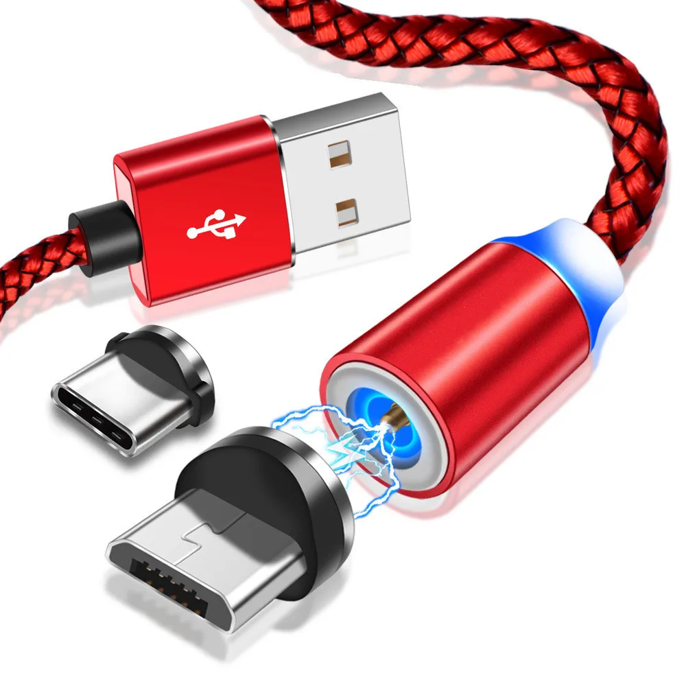 Магнитный кабель для быстрой зарядки Micro USB Type C Samsung S10 S9 A10 A30 A50 Xiaomi Mi9 Huawei 7s Honor 8s 9 8x