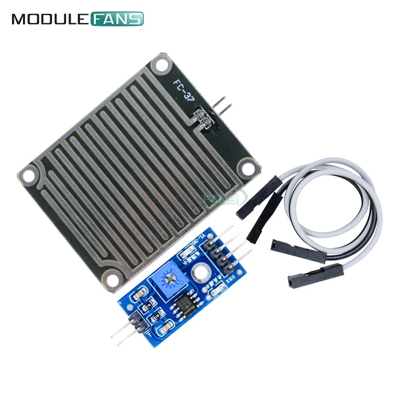 2 шт. датчик обнаружения дождя снега Modue дождевой модуль влажности для Arduino Weather