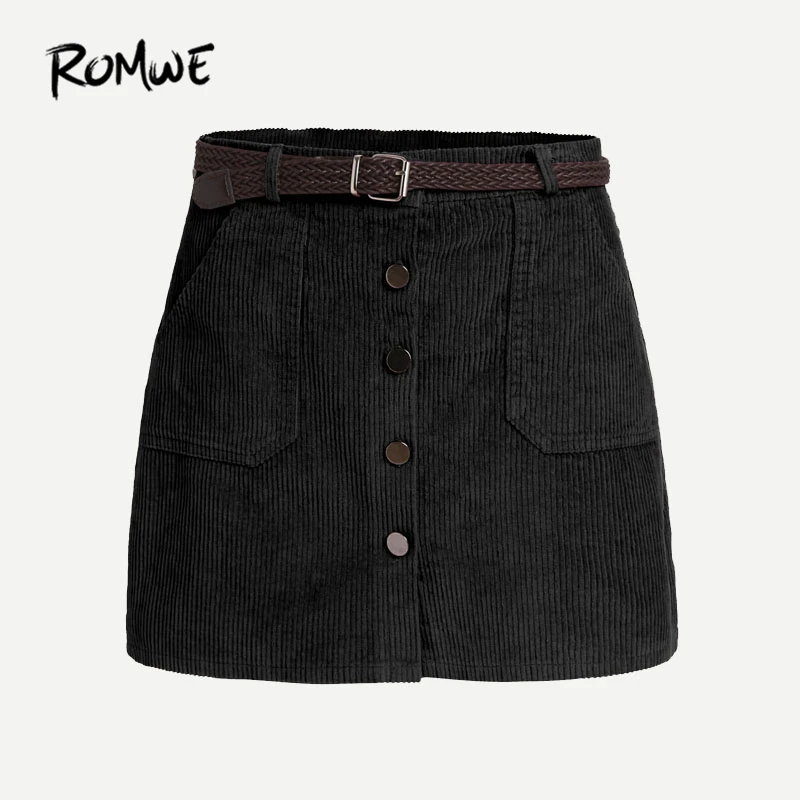 Single Breasted Plain Skirts Single Breasted Plain Skirts