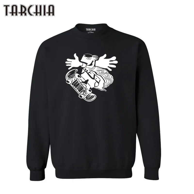 TARCHIA 2021 толстовки с капюшоном в стиле граффити коротким и широким подолом мужские