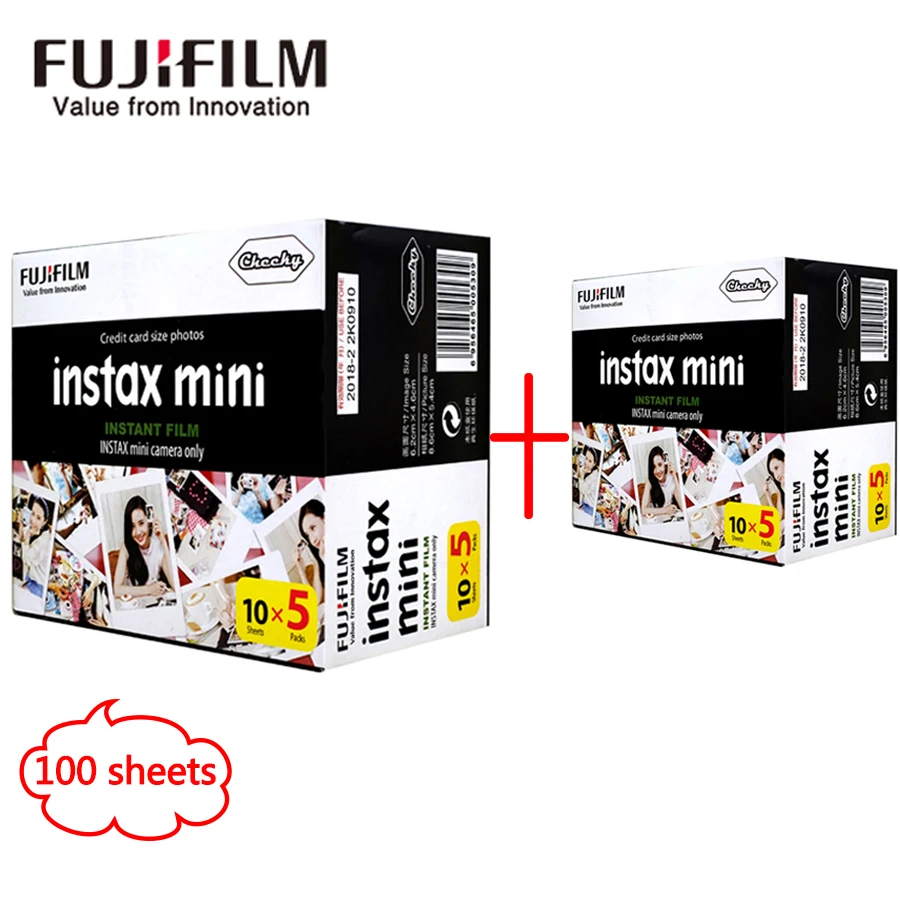 Пленка Fujifilm Fuji instax mini 8 100 листов белая краевая 3-дюймовая широкая пленка для