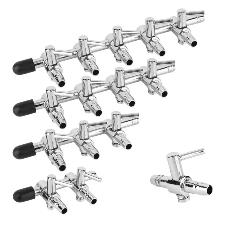 Stainless Steel Aquarium Air Regulator Valve Fish Tank Air Line Divider Control Valve Air Pump