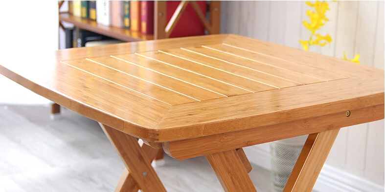 Modern Dining Table Legs Foldable Bamboo Furniture Outdoor/Indoor Garden Table Portable Tall Camping Folding Table Bamboo Wood