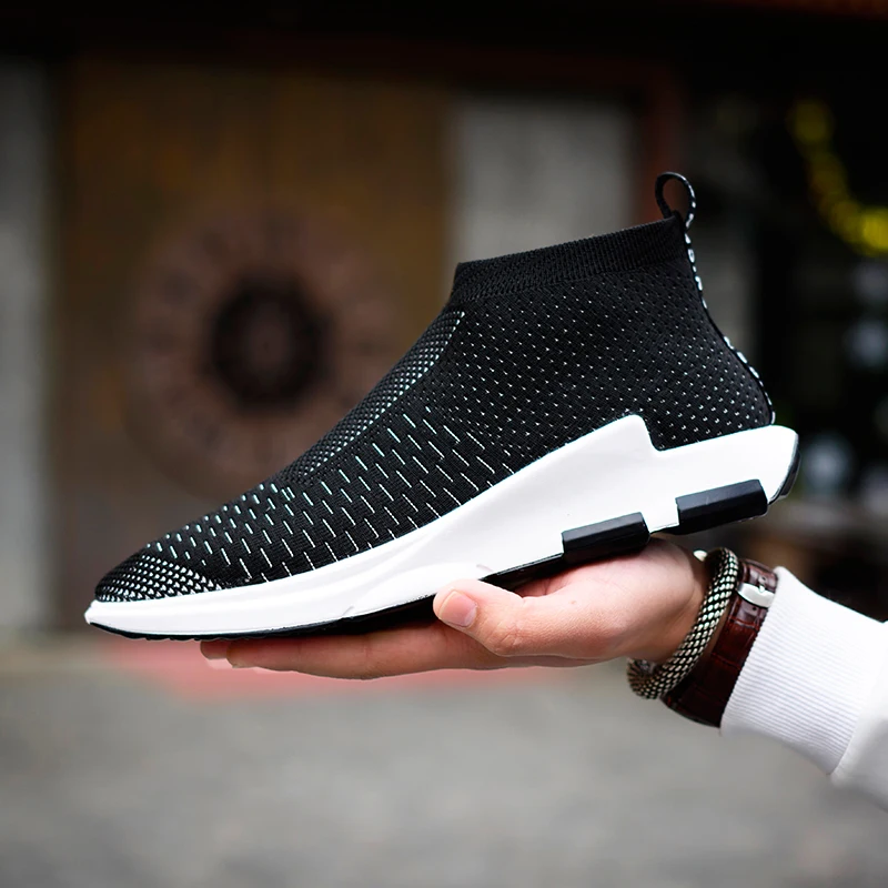 

2019 Breathable flying weave Summer men's brand sneakers for men sport sneakers for gym shoes sneakers Outdoor Running Sneakers