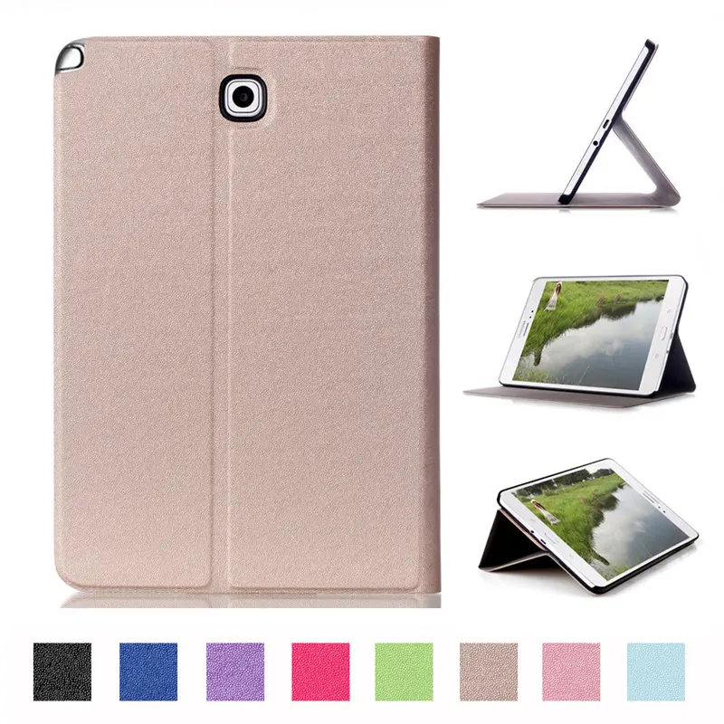 

(Slim Fit) Front Surpport Folio Flip PU Leather Case Cover Skin for Samsung Galaxy Tab A 8.0 T350 T355