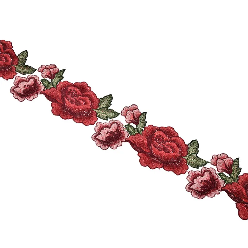Lychee Life 1 ярд 3D Цветы отделка ленты вышитые кружева отделка DIY шитье кружева для свадебного платья Швейные аксессуары