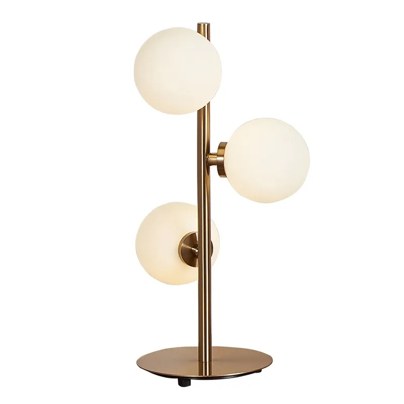 Nordic post modern table lamps frosted glass milky white glass ball
