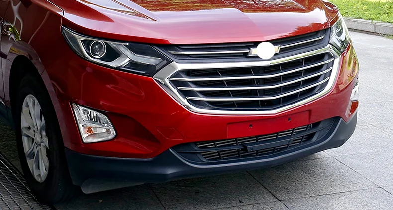 Для Chevrolet Equinox ABS Хромированная передняя решетка гриль полоса крышка отделка 3 шт. стайлинга автомобилей
