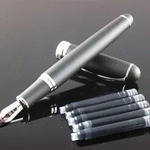 Благородная перьевая ручка JINHAO X750 черного матового цвета с подарочной ручкой, металлическая ручка с чернилами, роскошная перьевая ручка 0,5 мм