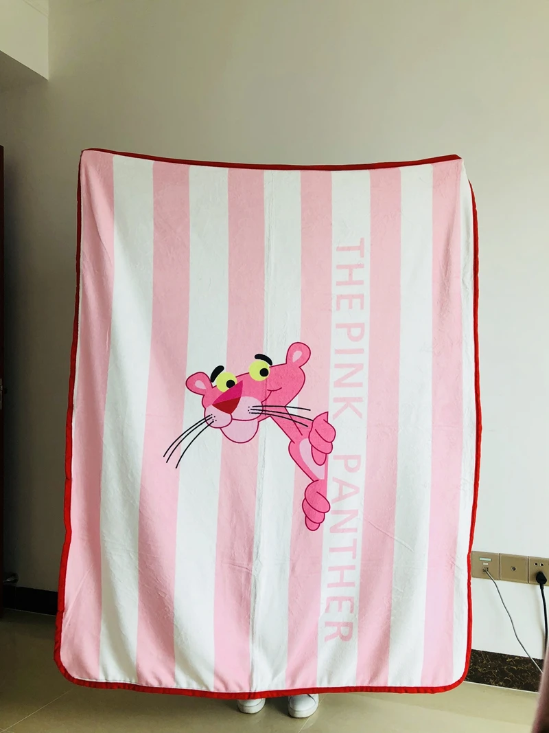 

1PCS Pink Panther Anime Blanket Plush Velvet Warm Decoration Soft Bed Home Throw Sofa Blankets Kid Adult Gifts NEW