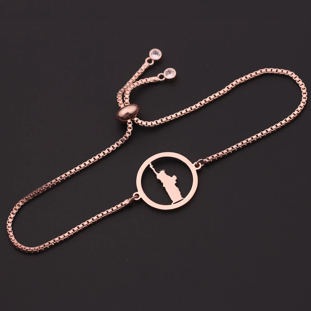 Новый раздвижной Браслет Классический Персонаж Статуя Свободы Pulseira из