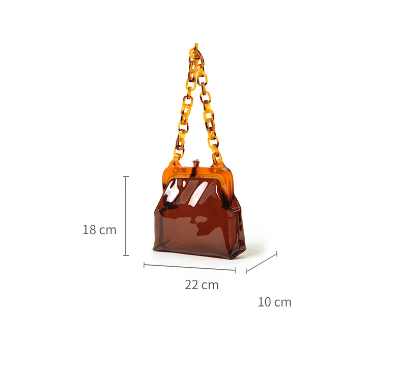 Transparent-bag-clear-pvc-plastic-beach-bag-Acrylic-chains-vintage-party-Clutch-women-shoulder-handbag-2018