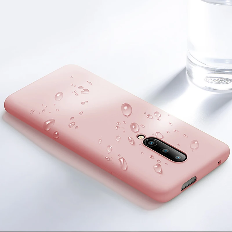 

Official FCOWB case for oneplus 7 7pro caseeLiquid Silicone back cover for oneplus 7 one plus 7 pro case black red