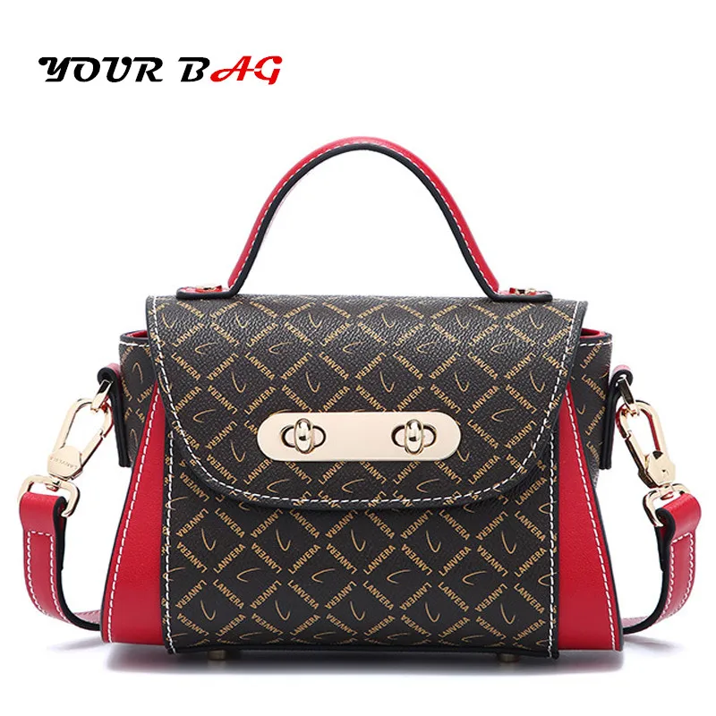 

UBAG 2018 bags for women PVC Genuine Leather stitching Printing handbags wallet Female Messenger bag lady Crossbody Bag Shoulder