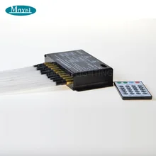 Maykit волоконно-оптический свет падающей звезды комплект с 5 Вт Белый светодиодный+ 400 шт. 0,75 мм 3 м волокно-оптический кабель+ 24 клавиши пульт дистанционного управления