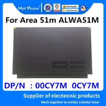 Dragão louco marca portátil novo original lcd capa superior lcd capa traseira para dell alienware área 51m alwa51m preto um escudo 00cy7m 0cy7m