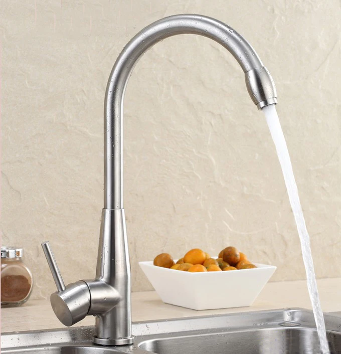 Free shipping SUS304 Stainless steel Kitchen tap Kitchen faucet kitchen hot and cold faucet kitchen mixer