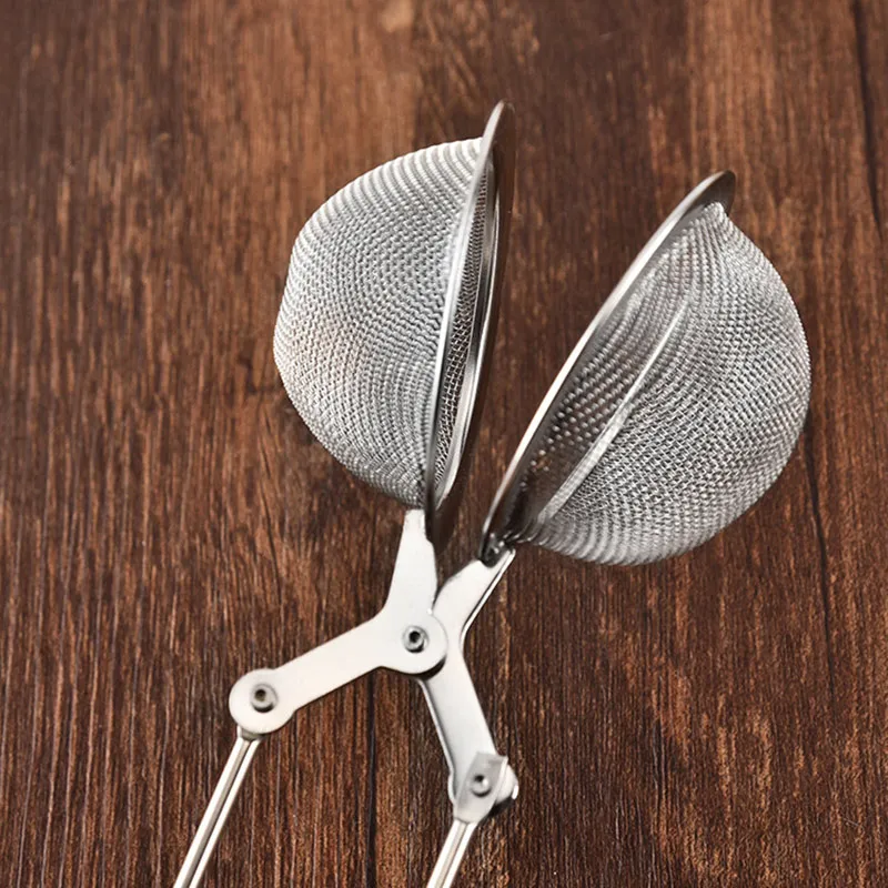 

Long Handled Tea Infuser Mesh Ball Loose Leaf Tea Infuser Pincer Stainless Steel Ball Filter TT-best