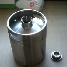 1/2 галлонов/2 литра мини-бочонок Ворчун нержавеющей вино горшок Нержавеющая сталь пива growlers 2L винт крышка