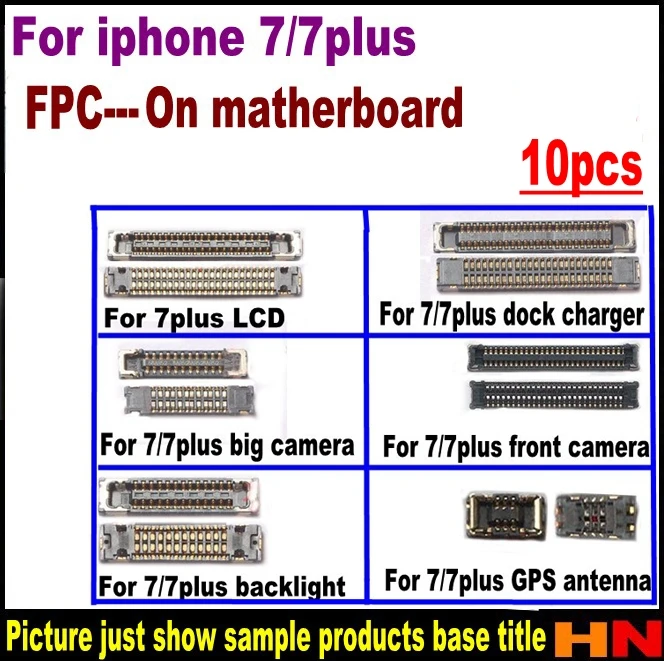 10 шт. для iPhone 7 7p plus FPC логическая плата ЖК экран камера 3D подсветка GPS wifi антенна