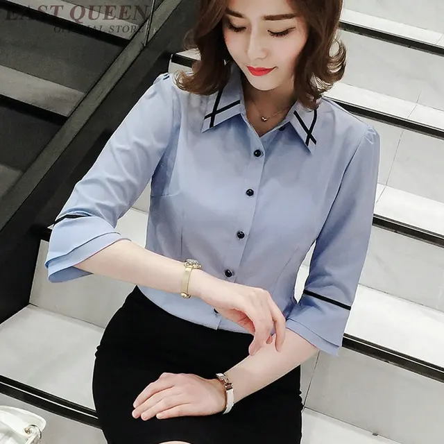 Blusa Elegante De Oficina Para Mujer Camisa Femenina De Negocios Ff795 2019 Blusas Y Camisas AliExpress
