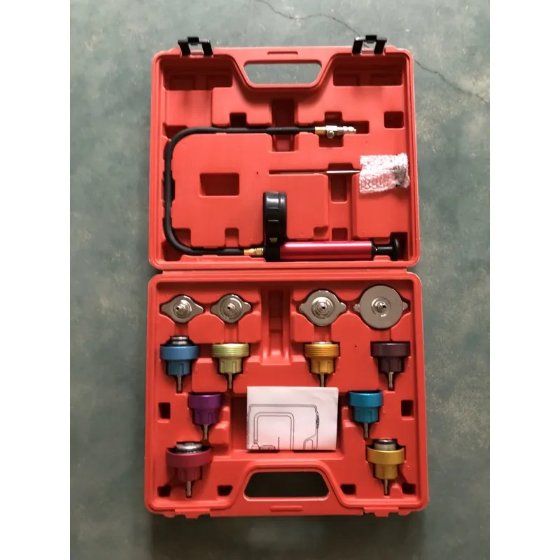 Universal Radiator Pressure Tester Kit 14Pc Cooling System Test Detector Tool