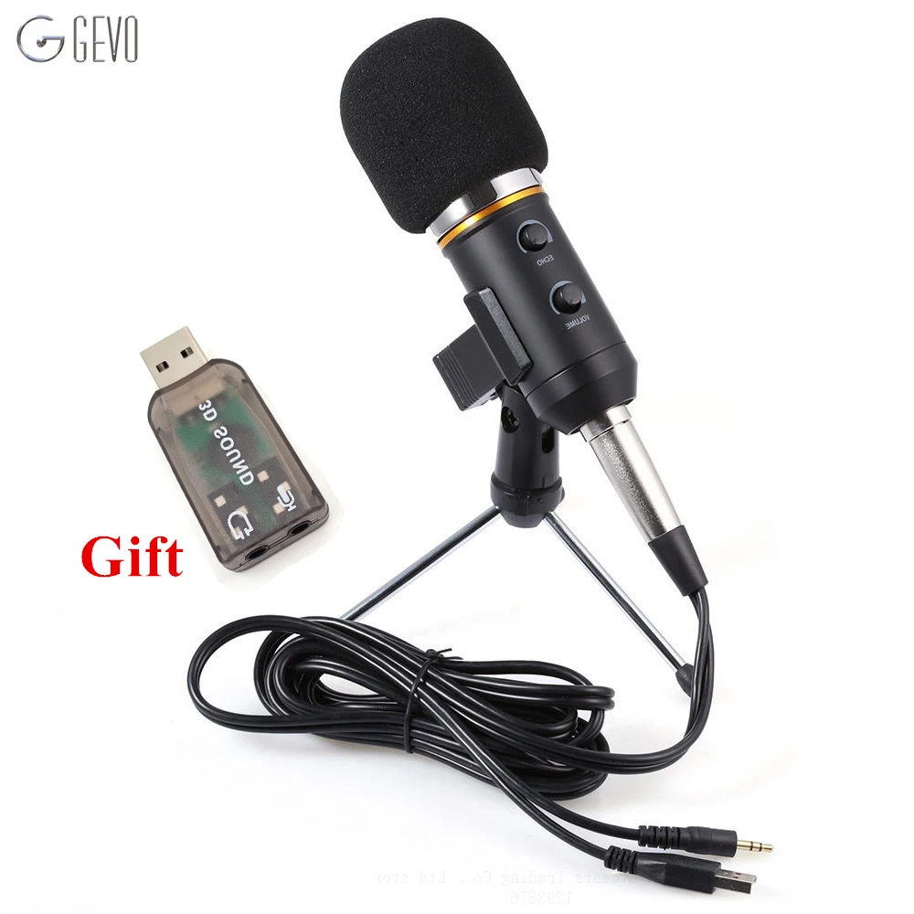 MK F200FL Professional Handheld Condenser Microphone USB Computer Microphone Stand font b Tripod b font Wired
