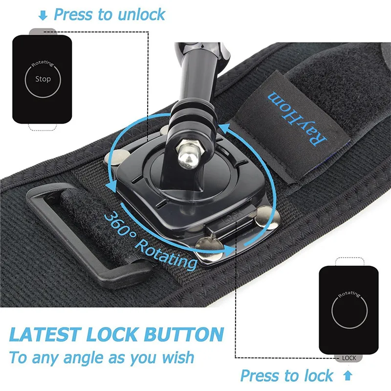 Kit de accesorios GoPro para Go Pro Hero7 6 5 correa de pecho funda de transporte flotante tornillo de agarre de mano 53 in 1 Juego para Cámara de Acción - 6