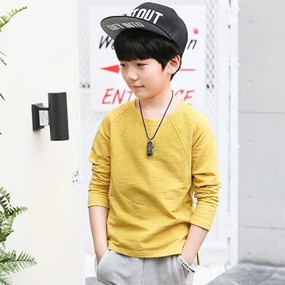 Детская одежда для мальчиков футболка с длинными рукавами Весна и осень загружен детская одежда хлопок корейских детей прилив - Цвет: 2
