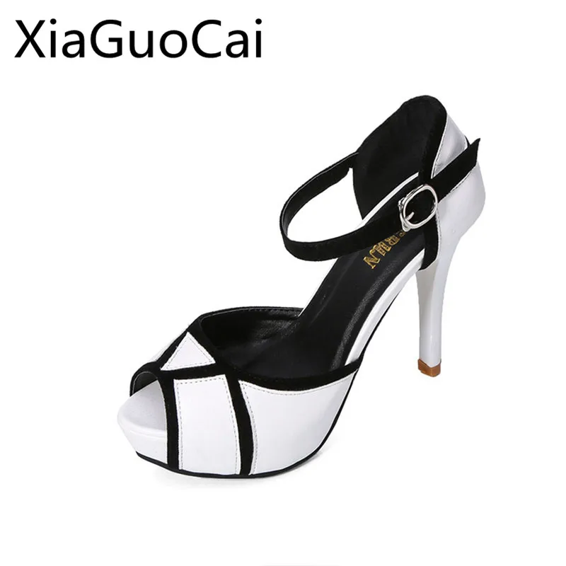 

Туфли-лодочки женские на высоком каблуке, водонепроницаемые разноцветные туфли-лодочки, обувь для столов, средний и высокий каблук, лето