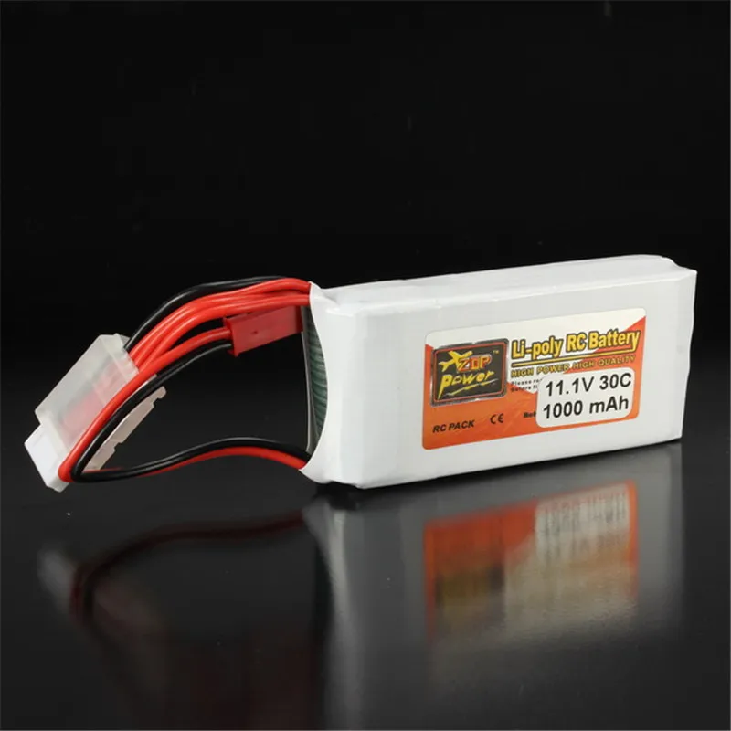 

New Original Rechargeable ZOP Power 11.1V 1000mAh 3S 30C Lipo Battery JST Plug