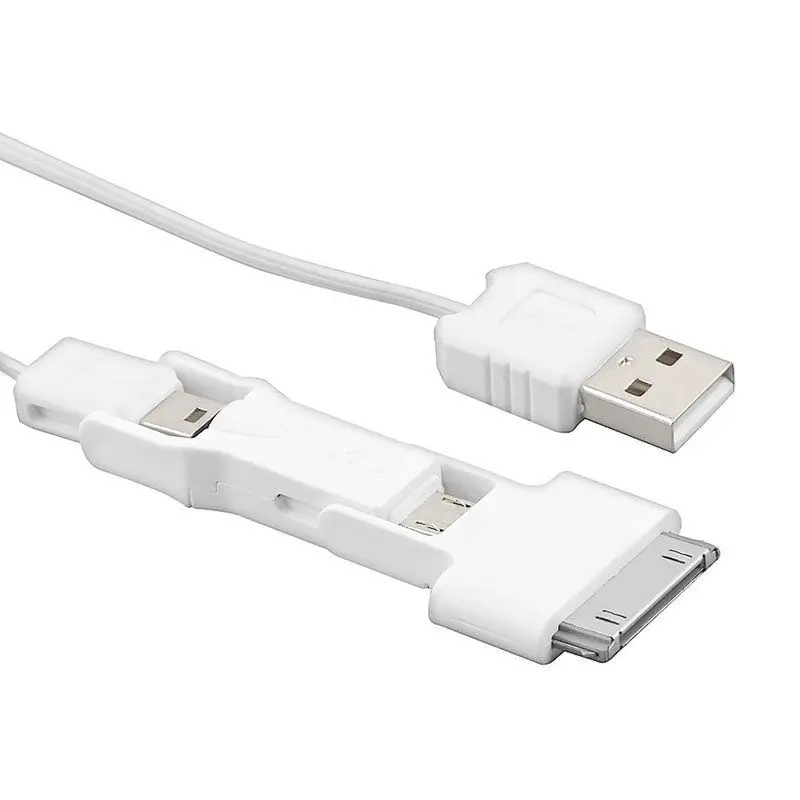 10 قطعة 3in1 قابل للسحب البسيطة المصغّر usb كابل شاحن مزامنة ل بود فون 4 4 S 3G