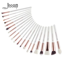 Jessup 20 шт. кисти для макияжа белый/розовое золото brochas maquillaje pinceaux maquillage основа для макияжа хайлайтер кисть для смешивания T225
