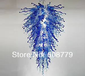 

Blue New Amber Hand Blown Glass Indoor Lighting Chandeliers