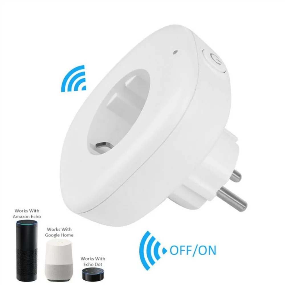 Smart Power Wireless Switch Socket EU Plug Home WIFI Outlet Smart Timer Support For Alexa For