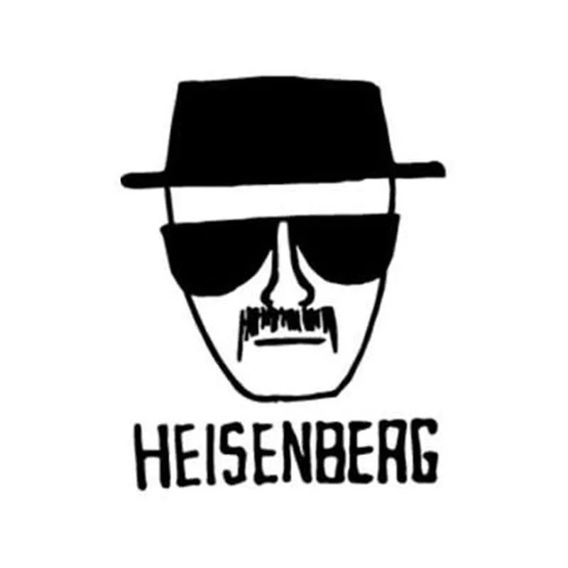 

11.7cm*15cm Cartoon Fun HEISENBERG Vinyl Car Window Decal Car Sticker Black/Silver S6-3761