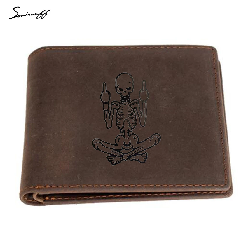Buy Funny Skull Wallet Men FRID Blocking Card Holders
